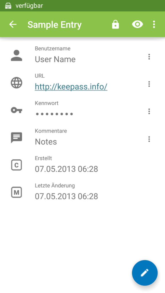 Keepass2Android is the Android version of the highly secure password manager Keepass